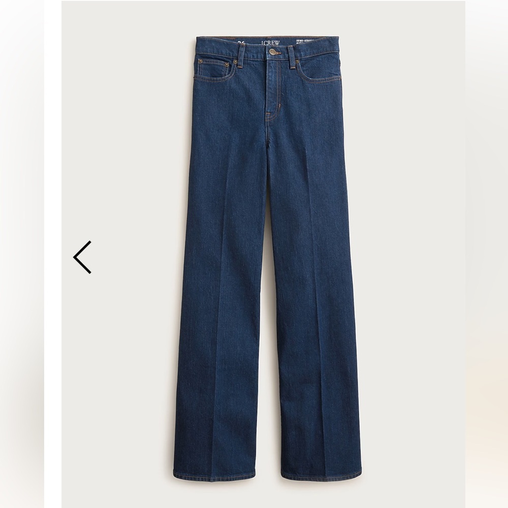 J. Crew Denim Wide Leg High Waist Trousers Size 28